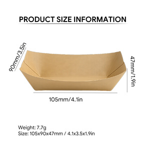 Boîte à sushi en papier kraft jetable, rectangulaire, pour emporter, conteneur alimentaire imperméable et résistant à l'huile avec couvercle transparent - Product Image 2