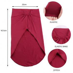 Nouvelle arrivée femmes casquettes de chimio extensible tête Wrap longue taille polyester couleur unie foulard - Product Image 5