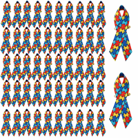 Promotion : Broche Nœud en Ruban de Sécurité en Polyester Durable, Écologique, Rouge, pour la Sensibilisation, Cadeau de Sensibilisation à la Sécurité