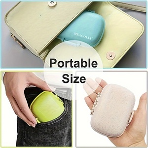 Wholesale Custom Logo Travel Daily Pill Storage Case With 8 Compartments High Quality Wheat Straw Pill Boxes Organizer - Product Image 5