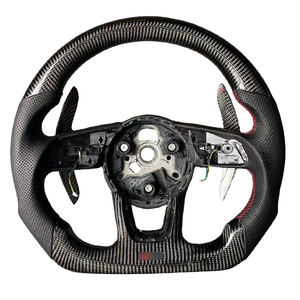 Levas de Cambio para <span class=keywords><strong>Volante</strong></span> de Cuero y Fibra de Carbono para Audi A6 C7 C6 A7 A3 <span class=keywords><strong>A4</strong></span> RS3 RS5 RS6 Q3 Q5 Q7 RS Sport Volant <span class=keywords><strong>SLINE</strong></span> - Product Image 1