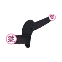 Harnais de couple Huawen avec vibromasseur double tête en silicone, équipement de bondage, jouets sexuels pour lesbiennes, dildos