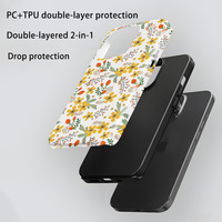 Wildflower casing ponsel cangkang keras motif bunga, casing musim panas untuk iPhone 15 Pro Max & 11-16 Pro Max 14 Plus desain imut untuk anak perempuan