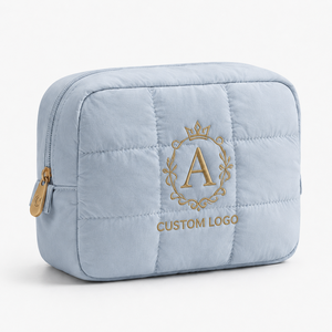 OEM ODM Washable Recyclable Makeup Bag Portable <b>Storage</b> Pouch Waterproof <b>Toiletry</b> Organizer Custom Embroidery Logo Cosmetic Bag - Product Image 5