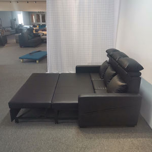 المنزل المعاصر شقة تشيس صالة انخفاض سعر المبيعات الساخنة اثنين من مقعد أسود جلد سرير أريكة قابلة للطي - Product Image 6