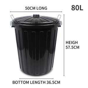 Cubo de basura de hotel para interiores duradero Cubo de basura de plástico cuadrado de gran tamaño con estructura superior abierta para restaurantes - Product Image 5