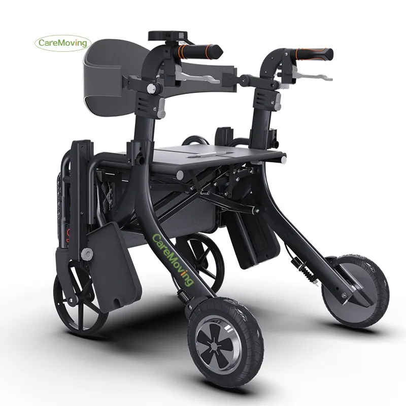 Silla de transferencia portátil para adultos, andador eléctrico plegable con asiento, 2022