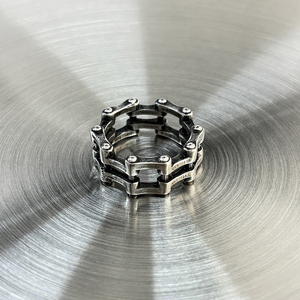 Cincin Rantai Biker Vintage VAF untuk Pria, Baja Anti Karat, Bague En Acier Inoxydable, Cincin Motor untuk Pria - Product Image 3
