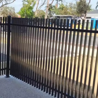 Valla de Cuchillas Verticales Personalizada de Fábrica, Valla de Cuchillas Verticales de Acero Negro para Piscina, Popular OEM y ODM, Estándar Australiano