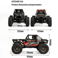 Voiture RC tout-terrain miniature 4x4 UDIRC UCX2405 en métal 1/24 avec moteur brushless/brossé, véhicule d'escalade sur rochers RTR, jouets de voiture RC