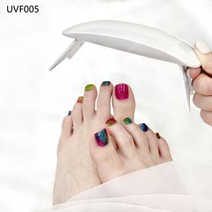 34 Piezas/Caja de Adhesivos de Gel UV 3D Semi-Curados No Tóxicos para Uñas de los Pies, Resistentes al Agua, 34 Piezas/Caja de Tiras de Gel Semi-Curadas - Product Image 1