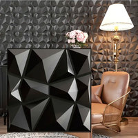 Panneaux muraux 3D en PVC géométriques modernes, imperméables et résistants à l'humidité, pour la décoration du fond de télévision dans le salon