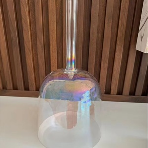 אורורה קוסמית צבע שקוף קוורץ כלי נגינה מוסיקלי קערת זוהר - Product Image 4