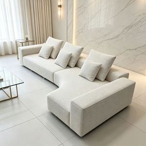 Canapé en tissu incurvé en U de style nordique de luxe italien, grand canapé pour villa, appartement, hôtel, <span class=keywords><strong>salon</strong></span> de beauté - Product Image 3
