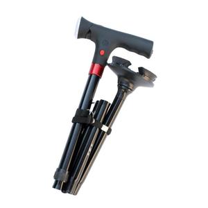 Bastón plegable de aleación de aluminio con luces, puntas de goma antideslizantes para personas mayores, bastón de senderismo portátil y plegable - Product Image 3