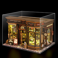 Casa de Muñecas DIY ET003, Tienda de Postres, Modelo de Madera 3D para Armar a Mano, Juguete, Regalo de Navidad, Edades 14+, Hecho en Guangdong