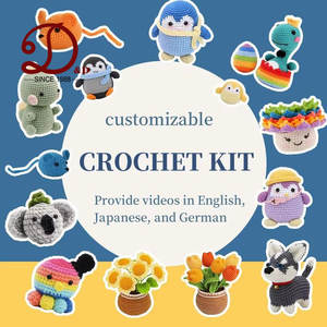 Kit de bricolage pour le tricot artisanal miniature, produits de <span class=keywords><strong>crochet</strong></span>, poupée au <span class=keywords><strong>crochet</strong></span>, kit de tricot au <span class=keywords><strong>crochet</strong></span> pour animaux, kit de sac au <span class=keywords><strong>crochet</strong></span> pour débutants - Product Image 1