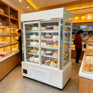 Vitrine réfrigérée pour gâteaux commerciale à 5 étages de 1,2 m, porte en verre, vitrine réfrigérée pour pâtisserie, gâteaux, boulangerie - Product Image 1
