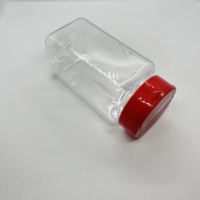 Pot carré en plastique de 250 ml (8 oz) pour mélange de poudres, conteneur d'emballage alimentaire en plastique pour sel/assaisonnement/épices