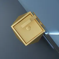 Cuvette à colonne légère en acier inoxydable de luxe, lavabo de type diamant, évier polygonal intégré monté au sol