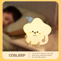 Veilleuse LED mini étoile en silicone rechargeable par USB, lumière blanc chaud, pour la protection des yeux, portable, pour chevet, décoration intérieure, pour chambre d'enfant, prise en charge OEM