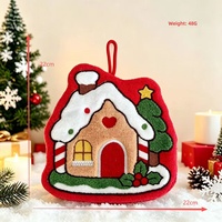 Serviette de toilette pour enfants en polaire corail de Noël, mignonne, à suspendre, douce, absorbante et à séchage rapide pour la maison