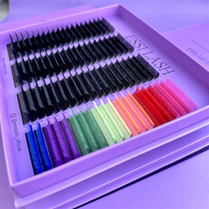 Mới nhất Cashmere pesta như khay lông mi màu dễ dàng Quạt 0.03 0.05 0.07mm hộp lớn trộn khay tùy chỉnh bao bì mở rộng lông mi - Product Image 2