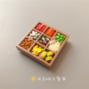 Creative Simulation Food Fridge Sticker Mini Kitchen Kitchenware <b>Miniature</b> World Model Magnetic Home Accessories - Product Image 6