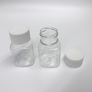 Rỗng Nhựa 30 Gam 1Oz Rõ Ràng Chai Vuông Cho Bao Bì Viên Nang Thuốc Thuốc Mẫu, 30Ml Lỏng Chai Lọ <span class=keywords><strong>Container</strong></span> - Product Image 4