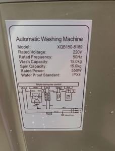 Lave-linge domestique automatique à chargement par le haut de 15 kg avec essorage, grande capacité, roues et séchage professionnel - Product Image 4
