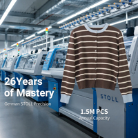 Maßgefertigte 100% Kaschmir Gestreifte Knopf-Strickjacke für Damen mit O-Ausschnitt Koreanischer Helan Mt Ningxia 16,2µm Stoll-Maschinenstrick OEM Winter