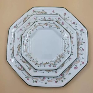 ชุดจานชามเซรามิคทรงแปดเหลี่ยมสไตล์ยุโรปคลาสสิก สำหรับงานแต่งงาน งานเลี้ยง ราคาประหยัด - Product Image 2