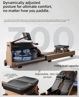Rameur pliable en acier inoxydable pour usage domestique, à double résistance magnétique et aquatique, équipement de fitness intelligent et durable