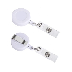 Porte-badge rétractable de forme ronde en plastique de couleur noire ou personnalisée <span class=keywords><strong>Yoyo</strong></span> ID Reel Clip - Product Image 2