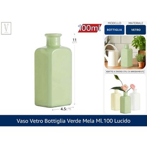 Polished Apple Green <b>100ML</b> Glass Jar <b>Bottle</b> for Displaying in Glass & Crystal Vases - Product Image 1