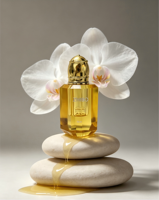 Flacon d'essence en verre cristal de luxe 12 ml, rechargeable, avec bouchon à vis, emballage cosmétique