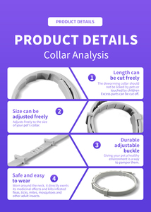 Groothandel fabrieks prijs 38cm siliconen kalmerende halsband voor katten waterdicht verstelbare lengte kalmerende kattenhalsband - Product Image 6