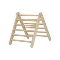 Ensemble de structure d'escalade géométrique Montessori en bois 3-en-1 pour enfants - Kit complet de jouets d'escalade