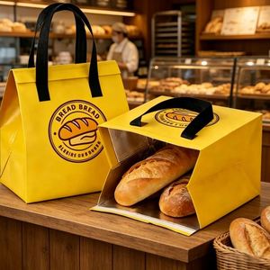 Sac isotherme non tissé recyclable pour sandwichs, salades, pains et livraison de repas – Écologique, tailles en stock disponibles, vente en gros - Product Image 1