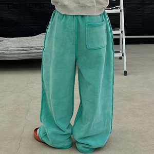 Pantalones de Marca de Fabricante OEM, Estilo Vintage, Lavado Ácido, Corte Recto, Holgados, Casuales, 100% Algodón Twill, Ecológicos, Transpirables, Cintura Media, Tejido Grueso - Product Image 3