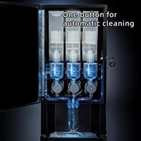 Machine à café instantanée en libre-service, 3 boissons chaudes + eau chaude indépendante, usage commercial pour stations-service, vente en gros directe usine