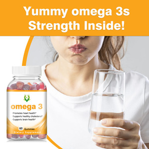 Complément alimentaire pour la santé, gommes à mâcher à l'oméga 3 avec poudre d'huile de poisson et DHA EPA, soutien à la santé cardiaque, favorise la santé du cerveau, gommes à mâcher - Product Image 6