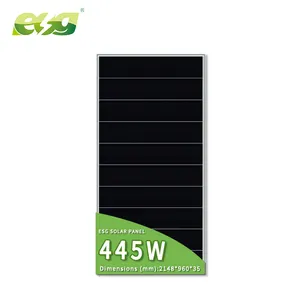 ESGシングルパネルソーラー435W440W445W450W単結晶ソーラーパネルソーラーセル