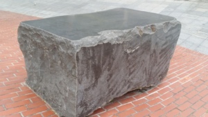 Stree Luce Mobili Granito Nero Grande Blocco Tagliato a Misura Pubblico Esterno Solido Panca di Pietra - Product Image 4