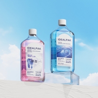 Botella Plana Personalizada de PET de 375 ml para Champú, Envase para Gel de Ducha, Botella con Bomba para Enjuague Bucal, Botella para Cuidado de la Piel