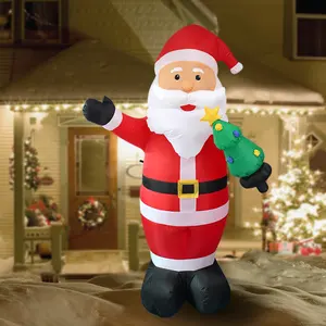 Ourwarm-luces LED de decoración de Navidad para interiores y exteriores, Santa Claus inflable, otras decoraciones de Navidad