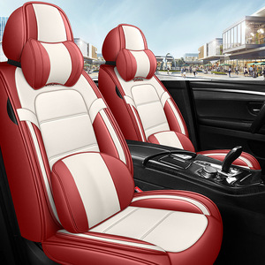 Fundas de Asiento de Coche de Lujo con Cobertura Total, Almohadas de Espuma Viscoelástica, Cuero Nappa, Ajuste Universal para Todas las Estaciones, Cojín para Asiento de Coche para 5 Plazas - Product Image 4