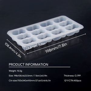 ถาดพลาสติกบรรจุภัณฑ์อาหารเกรด OEM จากโรงงาน ผลิตจาก PP 12 ช่อง รูปทรงสับปะรด สำหรับใส่น้ำแข็ง - Product Image 2
