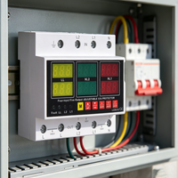 Interrupteur de protection triphasé à montage sur rail DIN 120V-240V, protection contre les surtensions et les sous-tensions