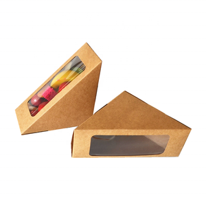 Bán Chạy Hộp Đóng Gói Bánh Sandwich Trong Suốt Có Cửa Sổ Các Tông Hình Tam Giác Hộp Đóng Gói Bánh Sandwich Lấy Đi Dùng Một Lần - Product Image 5